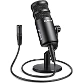 MAONO PD100 XLR Podcast Microphone, Cardioid Studio Dynamic Metal Desk Mic | Compatible with Audio Interface, Audio Mixer, Sound Card for Vocal Recording, Streaming, Voiceover, Music, Content Creation
