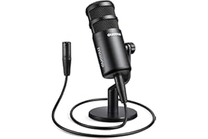 MAONO XLR Podcast Microphone, Cardioid Studio Dynamic Mic for Vocal Recording, Streaming, Voice-Over, Voice Isolation Technology, Metal Mic, Works for Audio Interface, Mixer, Sound Card-PD100
