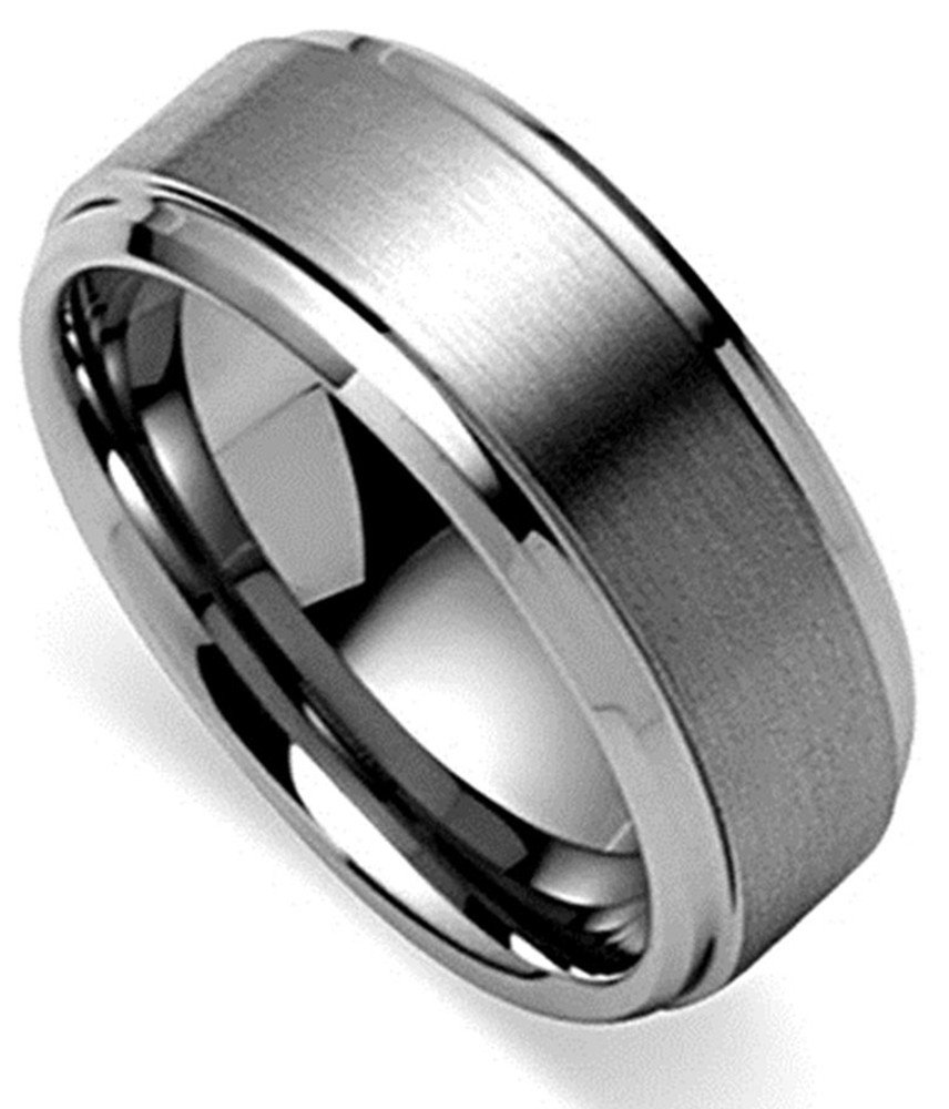 King Will Basic Tungsten Ring for Men 6mm/7mm/8mm/9mm/10mm Tungsten Wedding Band Matte Brushed Finish Comfort Fit