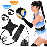 RYNEX Volleyball Solo Training Set with Adjustable Rebound System &ndash; Serve, Set &amp; Spike Practice Equipment for Youth, Teens &amp; Adults