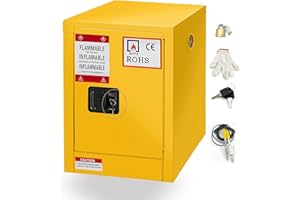 koxuyim Hazardous Storage Cabinets, Fire Resistant Industry Storage Cabinet, Double Wall Steel Construction, Explosion Proof Cabinet. Meets ROHS, CE(17" x 18" x 22")