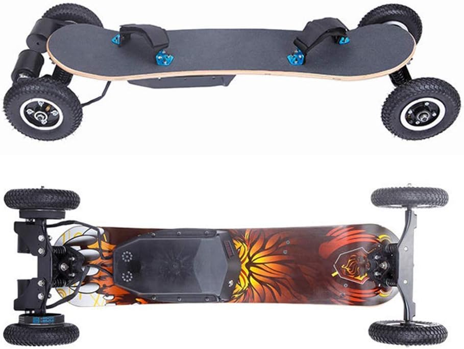LIUJIE Off Road Pro Skateboard with remote control, Professional Stunt Scooter 1200W-2 Dual Motor, Skateboarding Support High Speed ​​with Solid Design, Black