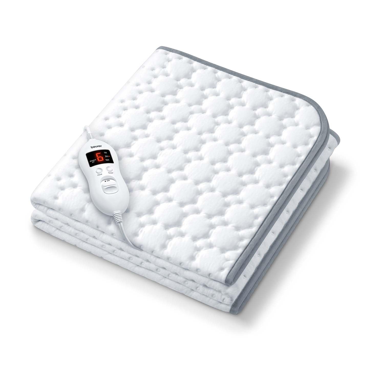 Photo 1 of Beurer UWB55 Heated Mattress Pad with 8 Temperature Settings & Ultra-Soft Fleece, 59" x 31.5", Electric Bed Warmer with Overheat Safety Features, Fast Heating, Machine Washable