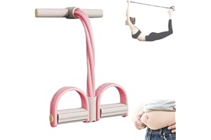 Fashion Puller Exercise, Upgraded Pedal Resistance Band with Handle, Multifunction Tension Rope, 4 Tube Pedal Ankle Puller, F