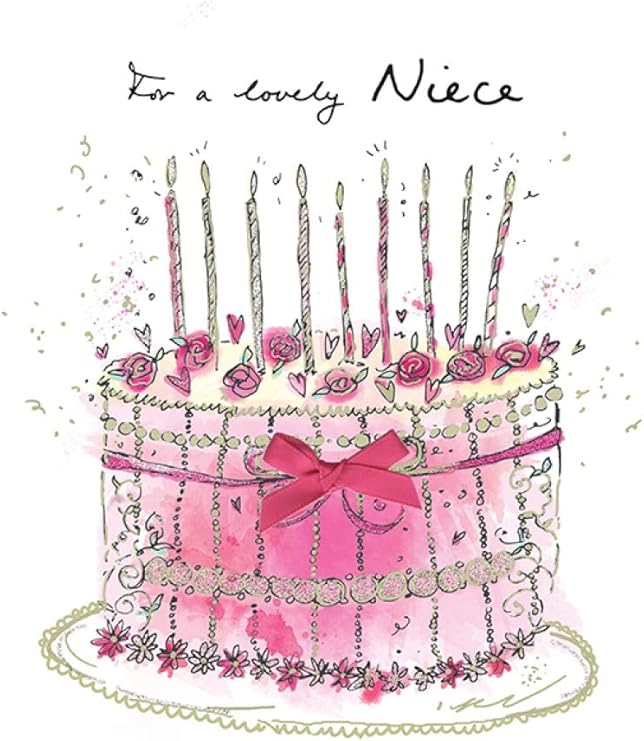 Modern Birthday Card Niece 8 x 6 inches Piccadilly Greetings
