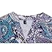 TrendiMax Women Casual Split V Neck Cuffed 3/4 Sleeve Floral Printed Blouses Tops (8 Floral Pattern) Purple