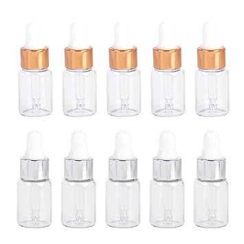Amazon Com 10 Clear 5ml 0 16oz Mini Glass Bottles With Glass Eye Droppers Home Improvement
