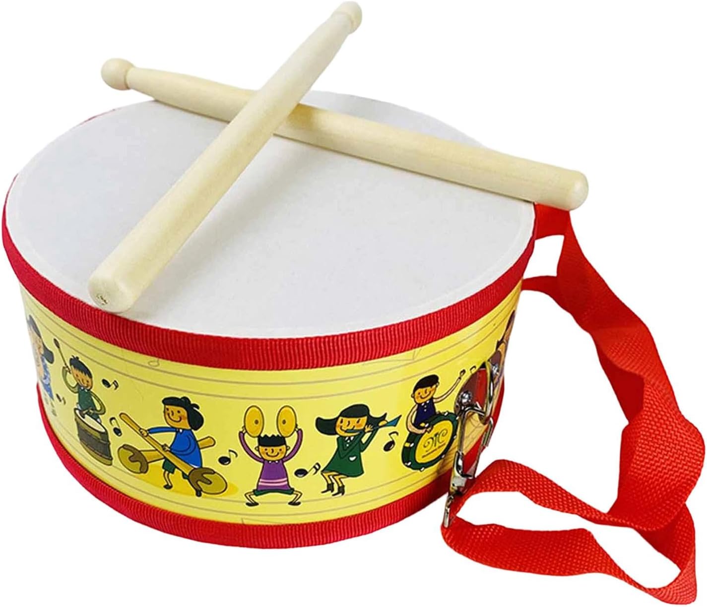 CoudarTitie Drum Set with Adjustable Strap, Musical Instrument, Gift Idea, Toy Drum Set, Hand Drum for Boys and Girls to Learn to Play, Cartoon