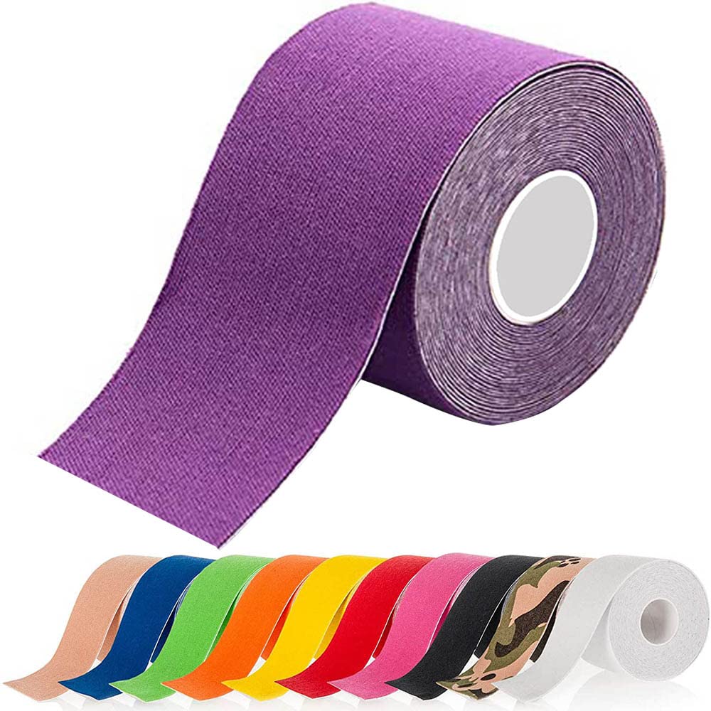 ATETEO Kinesiology Tape | Sports Tape 5m x (2.5/3.8/5/7.5) cm Roll of Elastic Muscle Support Tape for Exercise &Injury Recovery