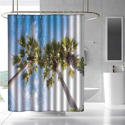 Amazon Com Ewaskyonline Shower Stall Curtains Nature Palm Tree At