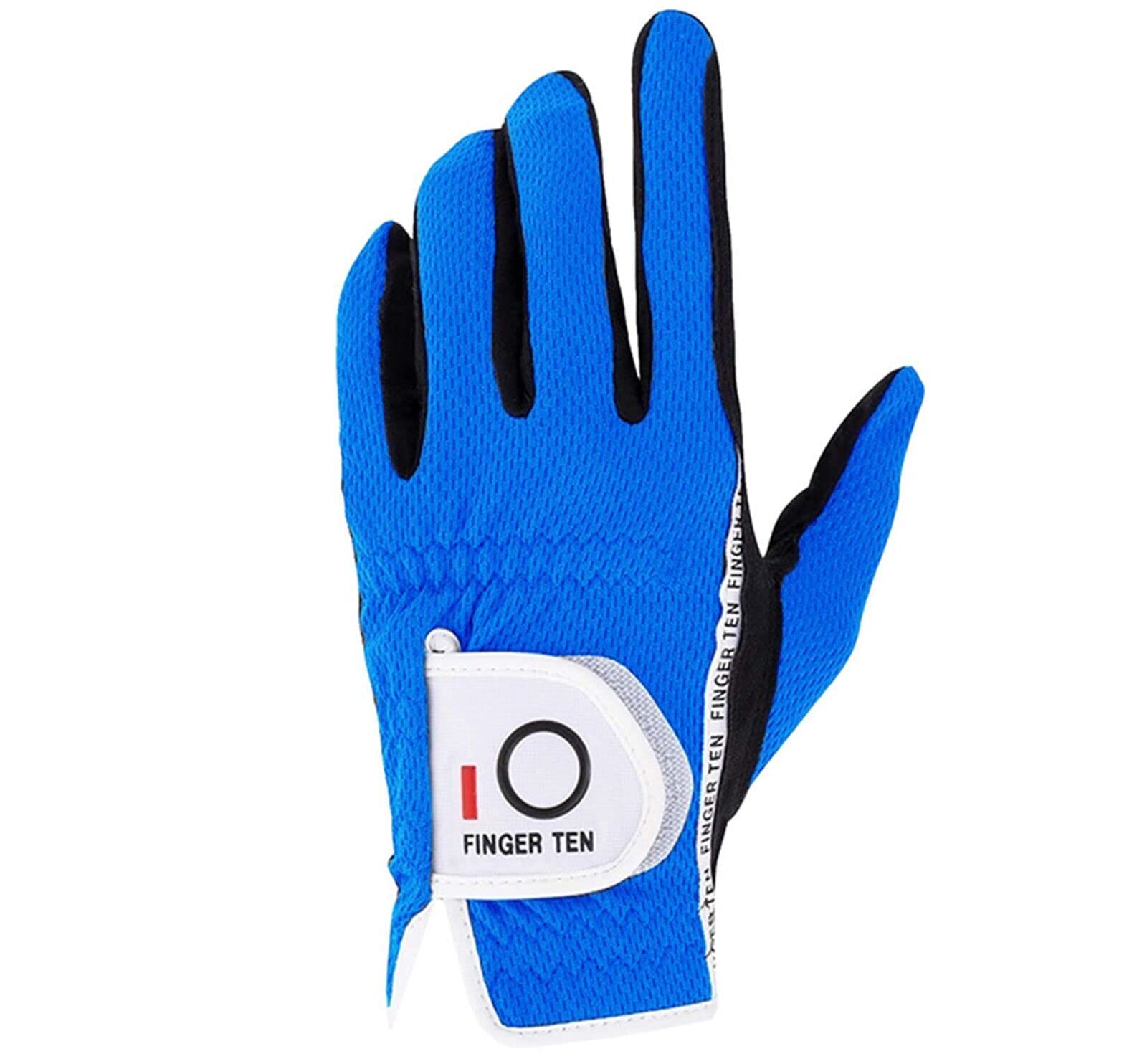 FINGER TEN Golf Gloves Men Left Hand for Right Handed Golfer in Blue Value Pack, Rain Grip Golf Glove Weathersof Durable All Weather for Pefect Swing (Small, Blue-1 Pack-Worn on Left Hand) — image 1
