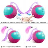 Migipaws Automatic Interactive Cat Toy Ball with Feather Tail view 6