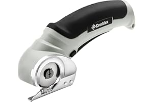 Creddux Cordless Electric Scissors, 4.2V Cardboard Cutter Tool for Cardboard Carpet Leather Packages Plastic with Rechargeable Battery Gray