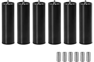 Skuehod 8 inch Metal Bed Legs Replacement for Adjustable Bed Base Frame, Metric M8 M10 Threading Set of 6