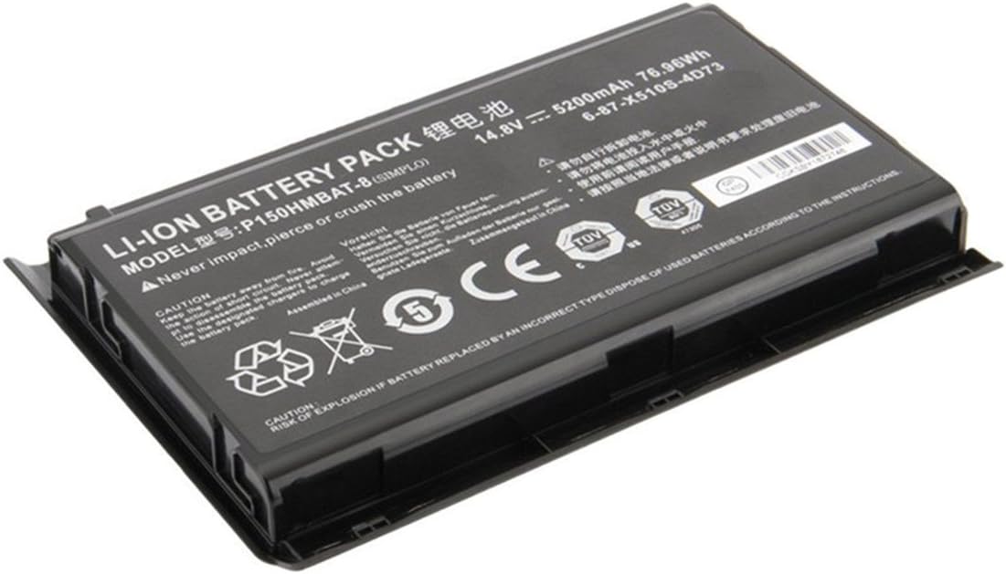 7XINbox 14.8V 5200MAH 76.96WH P150HMBAT-8 Laptop Battery compatible with CLevo P150HM P151HM Sager NP8150 NP8130 6-87-X510S-4D72 6-87-X510S-4J72 - Image 3