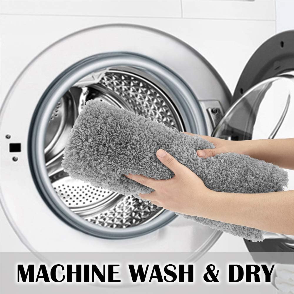 Suchtale Bathroom Rug Non Slip Bath Mat for Bathroom (16 x 24, Grey) Water Absorbent Soft Microfiber Shaggy Bathroom Mat Machine Washable Bath Rug for Bathroom Thick Plush Rugs for Shower: Kitchen & Dining