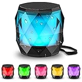 LFS Portable Bluetooth Speaker with Lights, Night Light LED Wireless Speaker,Magnetic Waterproof Speaker, 7 Color LED Auto-Ch