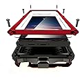 Lunivop for Samsung Galaxy S25 Ultra Case Heavy Duty Metal Phone case para Built-in Screen Lens Protection Protective dust Proof Military Grade Rugged [The Fingerprints Don't Work] Red
