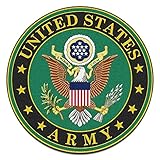 4 Pack US Army United States Patriotic Military Auto Decal Bumper Sticker Vinyl Decal For Car Truck Van RV SUV Boat Window Support USA Military (EMBLEM)
