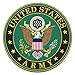 4 Pack US Army United States Patriotic Military Auto Decal Bumper Sticker Vinyl Decal For Car Truck Van RV SUV Boat Window Support USA Military (EMBLEM)