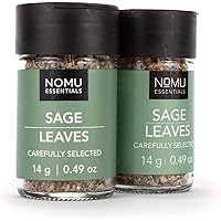 NOMU Essentials Dried Sage Leaves - Rubbed (0.98 oz | 2-pack) | Non-GMO, Non-Irradiated