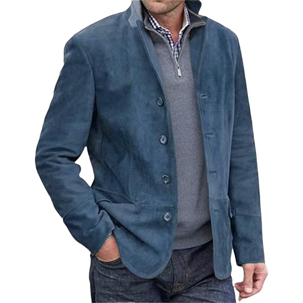 RSZGSWS Mens Vintage Blazer Jacket Casual Suit Coats Lightweight