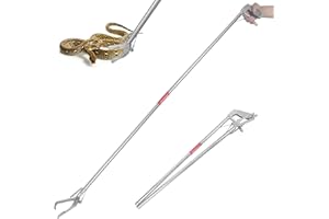 XINGTS 60" Snake Grabber Tool,Collapsible Snake Catcher Grabber,Snake Tongs,Snake Handling Tools,Snake Grabbers for Rattlesnakes,Multi-Functional Hook, Tongs, Pole