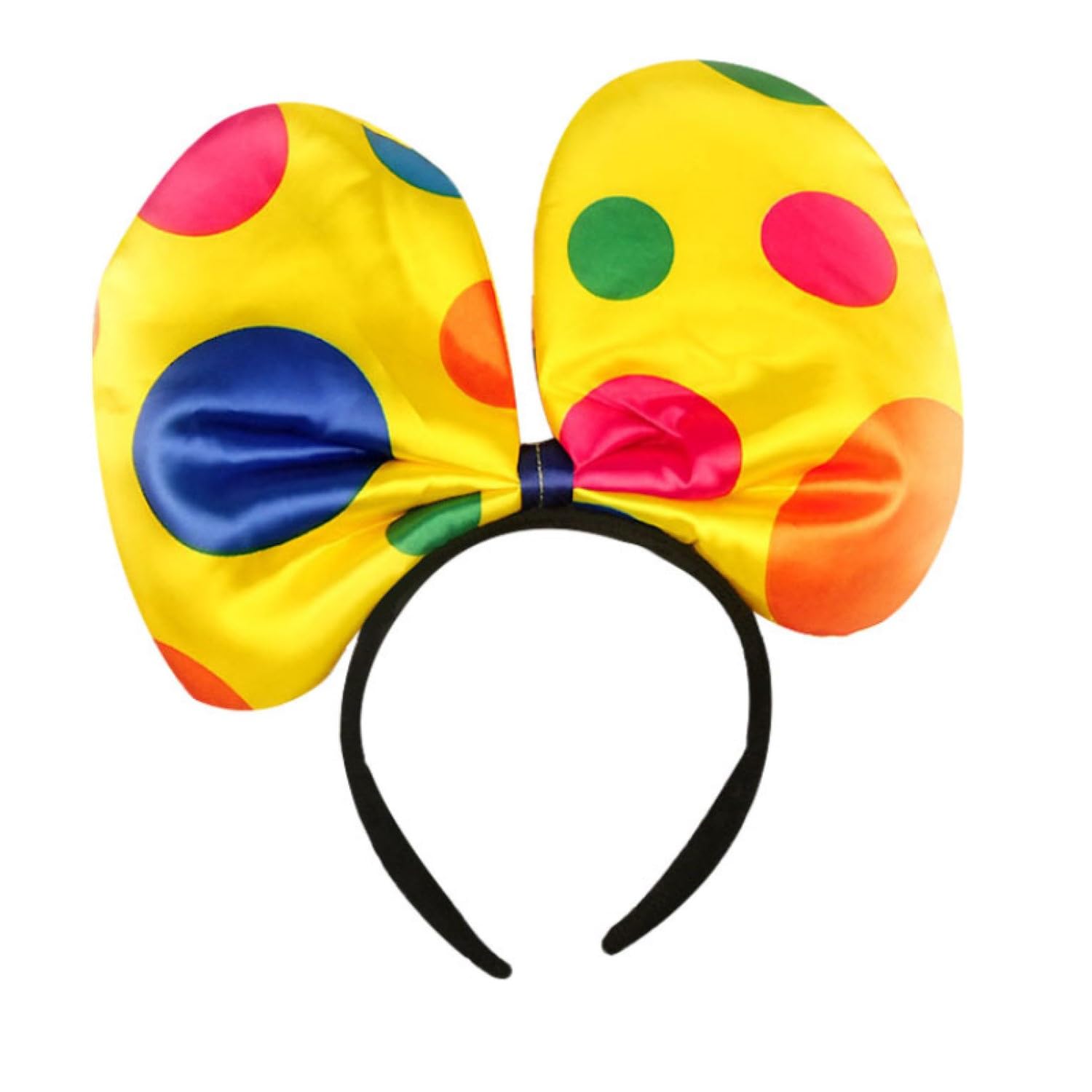 Lezevn Clown Hat Headband Jester Headband Colorful Polka Dot Top Hat Circus Show Hat Clown Hair Accessories for Halloween Party Costume Props Cosplay (01) — image 1