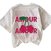 SHENHE Women's Cherry T Shirt Crewneck Graphic Tee Short Sleeve Summer Cute Top