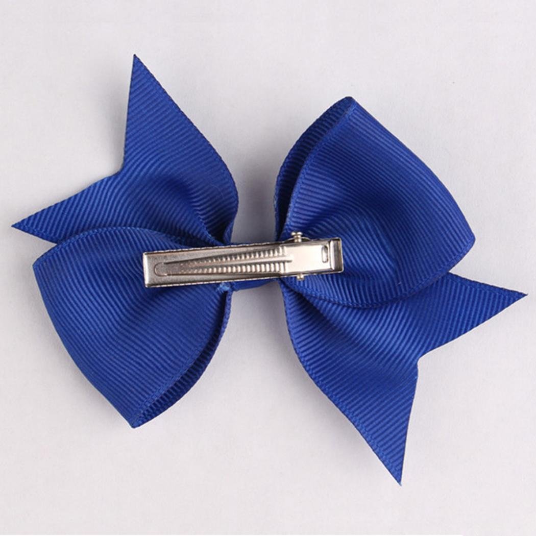 Weform 10pcs Girls Ribbon Bow Hair Clip Kids Alligator Clips for Toddlers