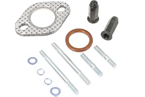 Glixal GY6 50cc 125cc 150cc 200cc Intake and Exhaust Stud Nuts with Exhaust Gasket for 139QMB 139QMA 152QMI 157QMJ Engine Scooter Moped ATV Go-Kart Quad