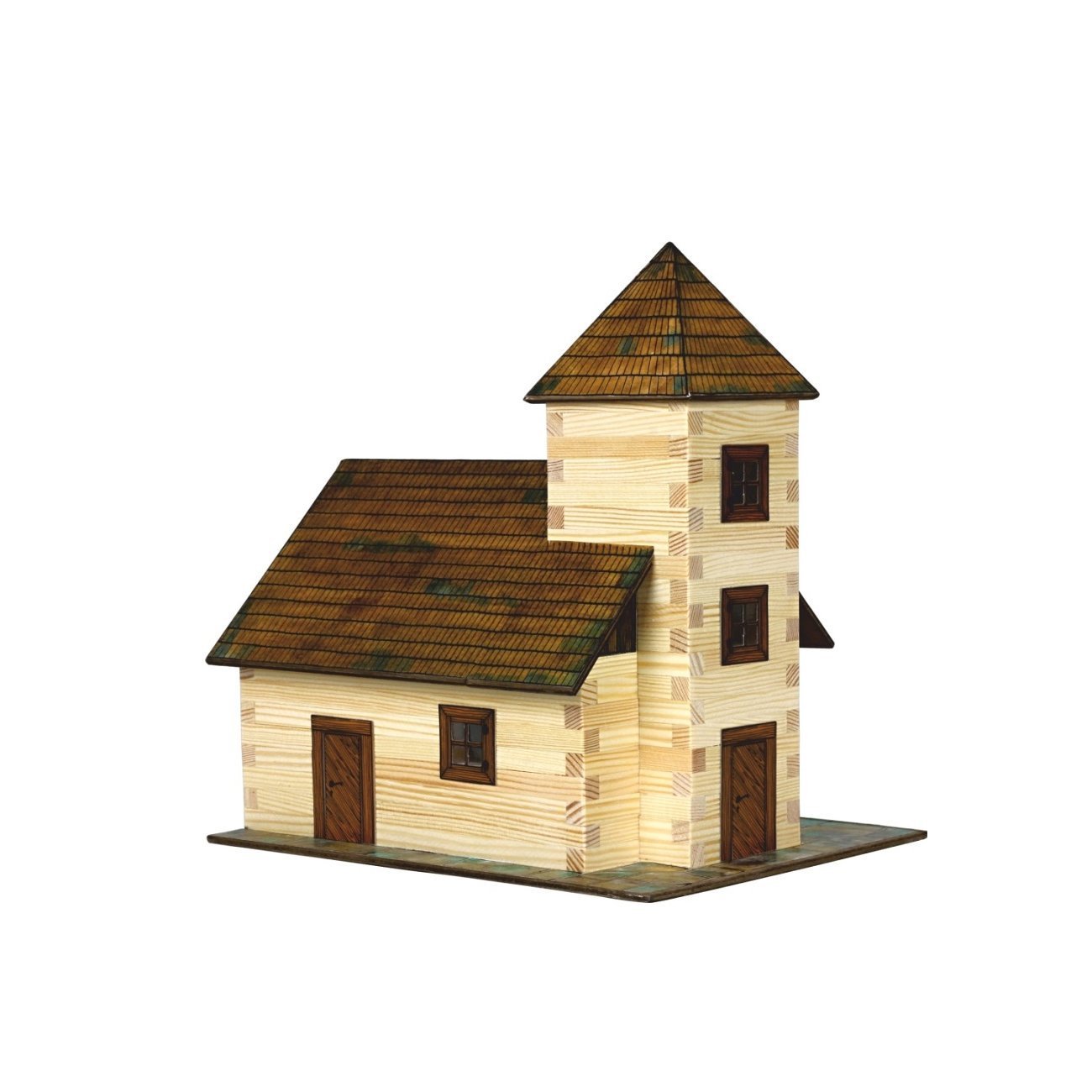 Walachia 8594036430129 – No. 12 Church Wooden Model Building Set, Model Train Track 1 / LGB 1:32