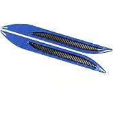 Pniwuno Car Body Reflective Sticker, Carbon Fiber Texture Car Protection Body Warning Stripe Stickers, Auto Side Safety Reflective Decal, Universal for Cars SUVs (Blue)
