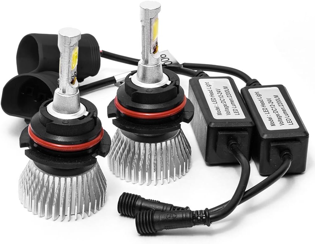 Biltek LED 9007 Headlight Conversion Bulbs 40W 4000LM Light Bulbs High/Low 6000K White