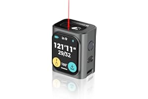 HOZO M-Cube Laser Measuring Tool,164ft/50m,±1/16 inch Accuracy,Rechargeable Modular Laser Measurement Tool for Area,Volume,Pythagorean,Big Number LCD Display | Bluetooth App,Small Laser Tape Measure