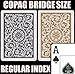 Copag 1546 Design 100% Plastic Playing Cards, Bridge Size (Narrow) Black/Gold (Standard Index, 1 Set)