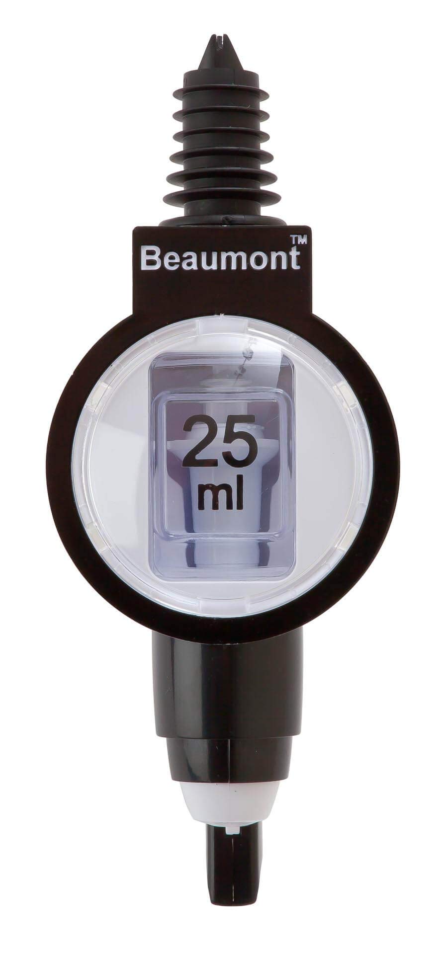 Beaumont 3134 25ml Metrix SL Spirit Measure Optic, Black