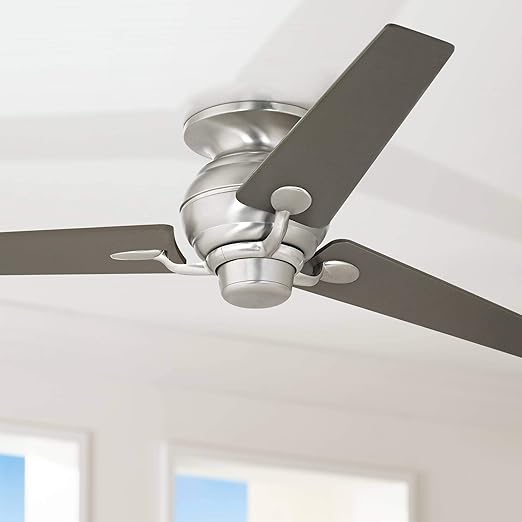 60 Spyder Modern Hugger Low Profile Ceiling Fan Brushed Nickel