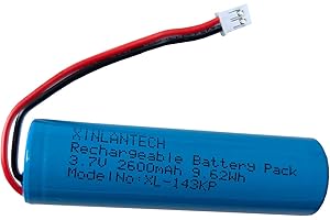 XINLANTECH 18650 1s1p 2600mAh 3.7v Rechargeable Lithium-ion Battery with PH2.0/2p Plug / 3.15in Wire