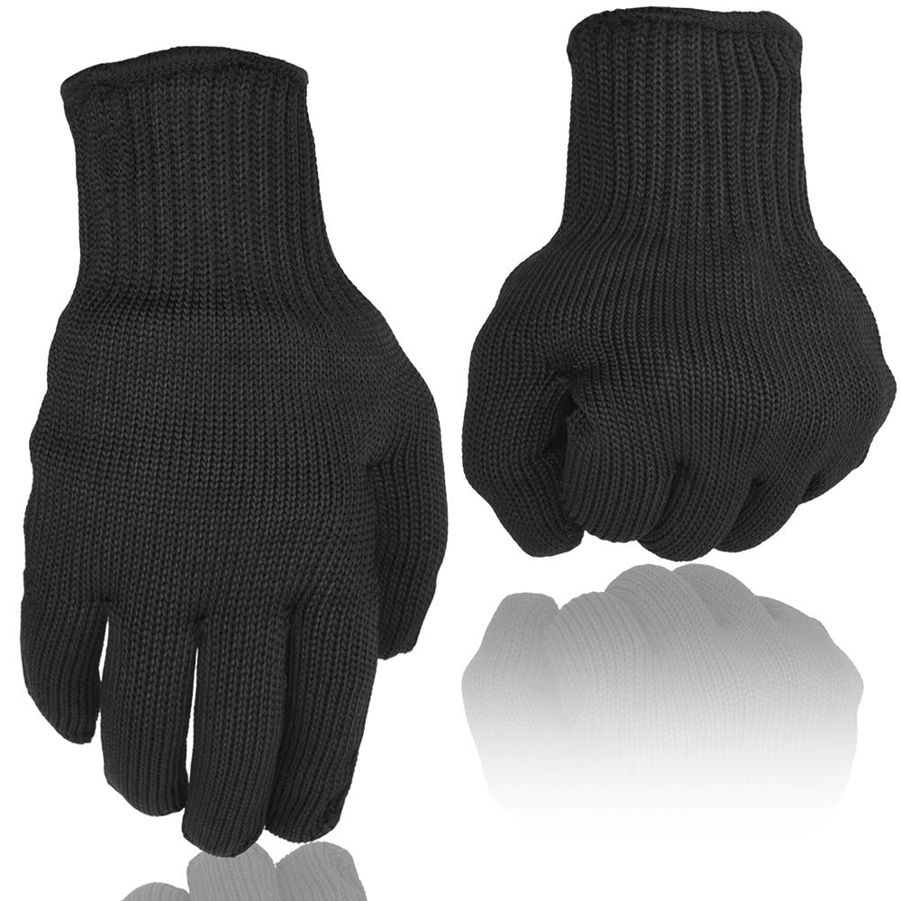 Knife Proof Cut Resistant Work Gloves, Black Chainmail Safety Work