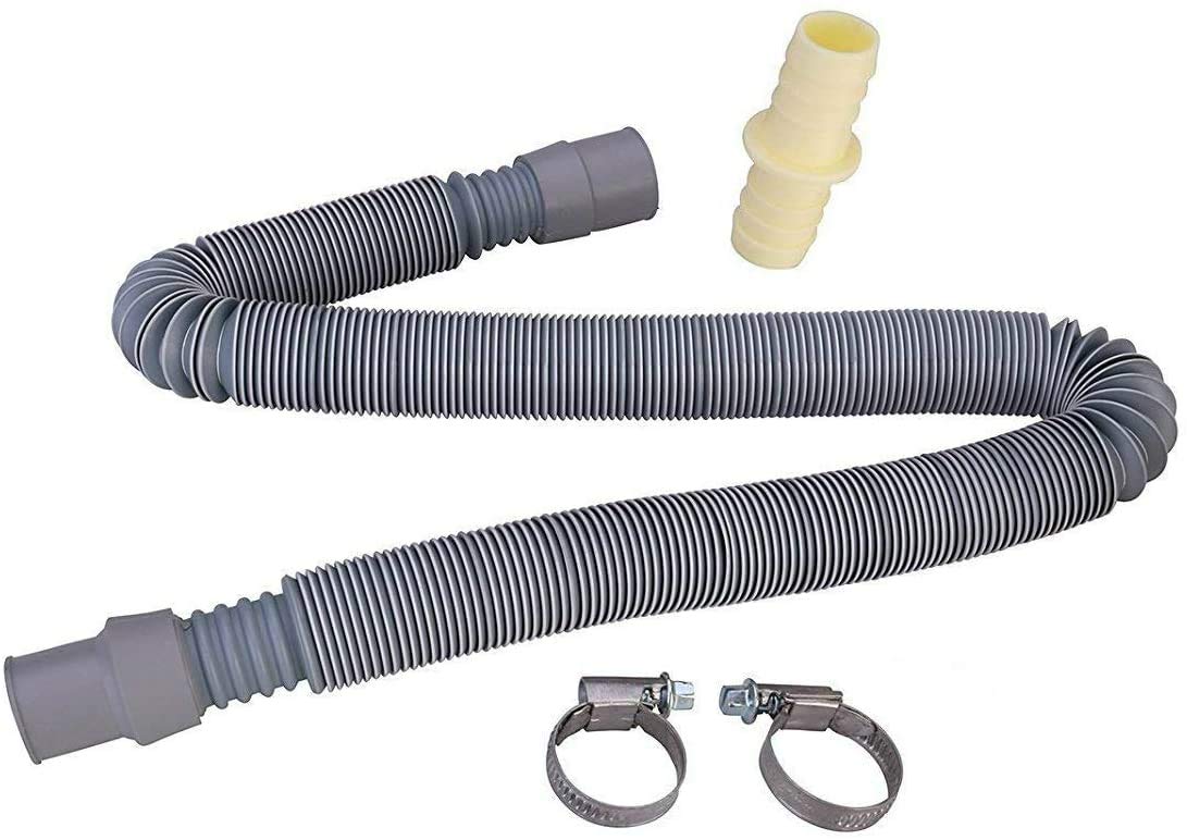 Utiz Extendable 0.7M to 2M Drain Hose Kit 19mm-28mm Cuff for Bosch Siemens Electrolux Washing Machines & Dishwashers
