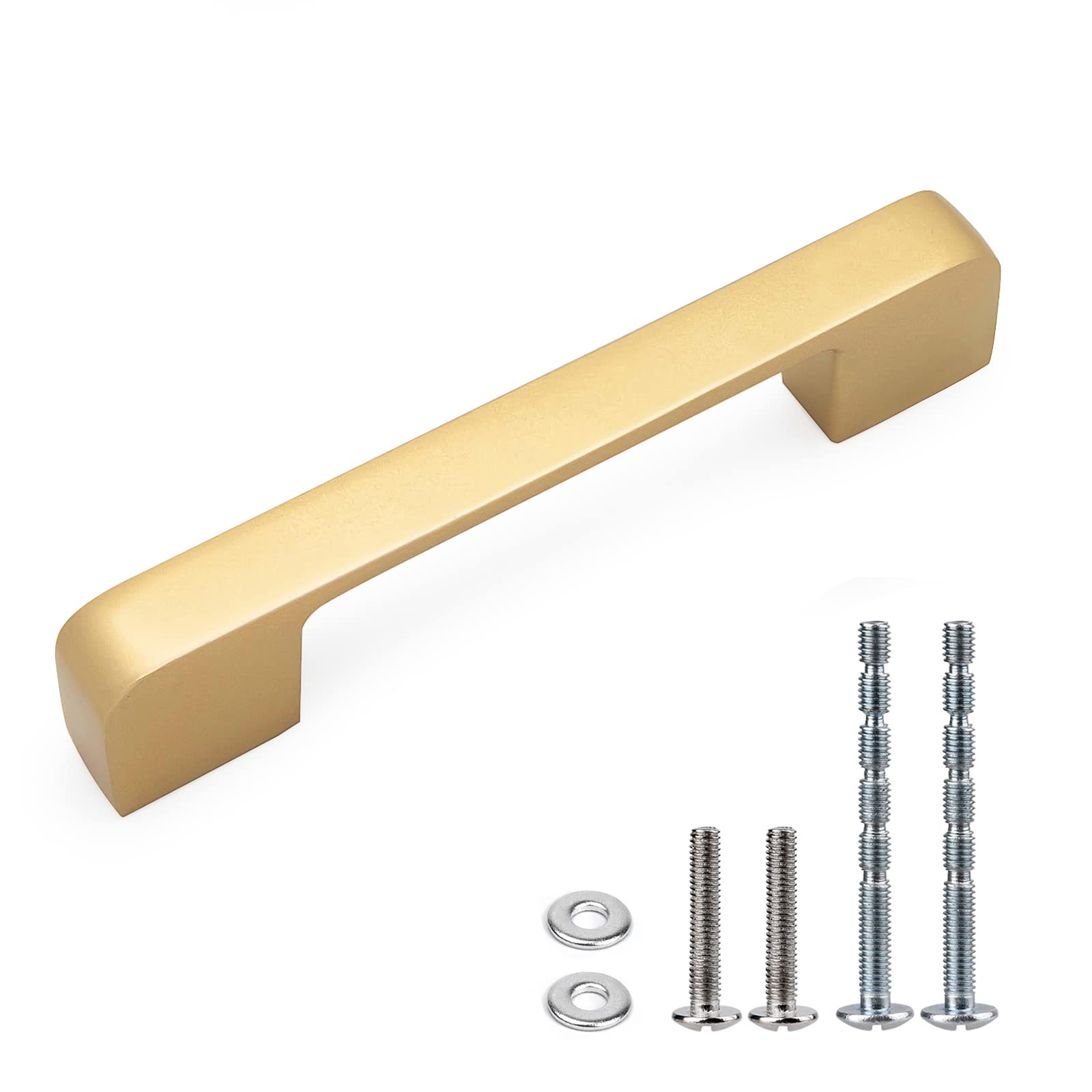 WEAVERBIRD Cabinet Knobs 96 mm Gold Cabinet Handles Drawer Pulls Furniture Fittings 3-3/4 Inch, Pack of 10