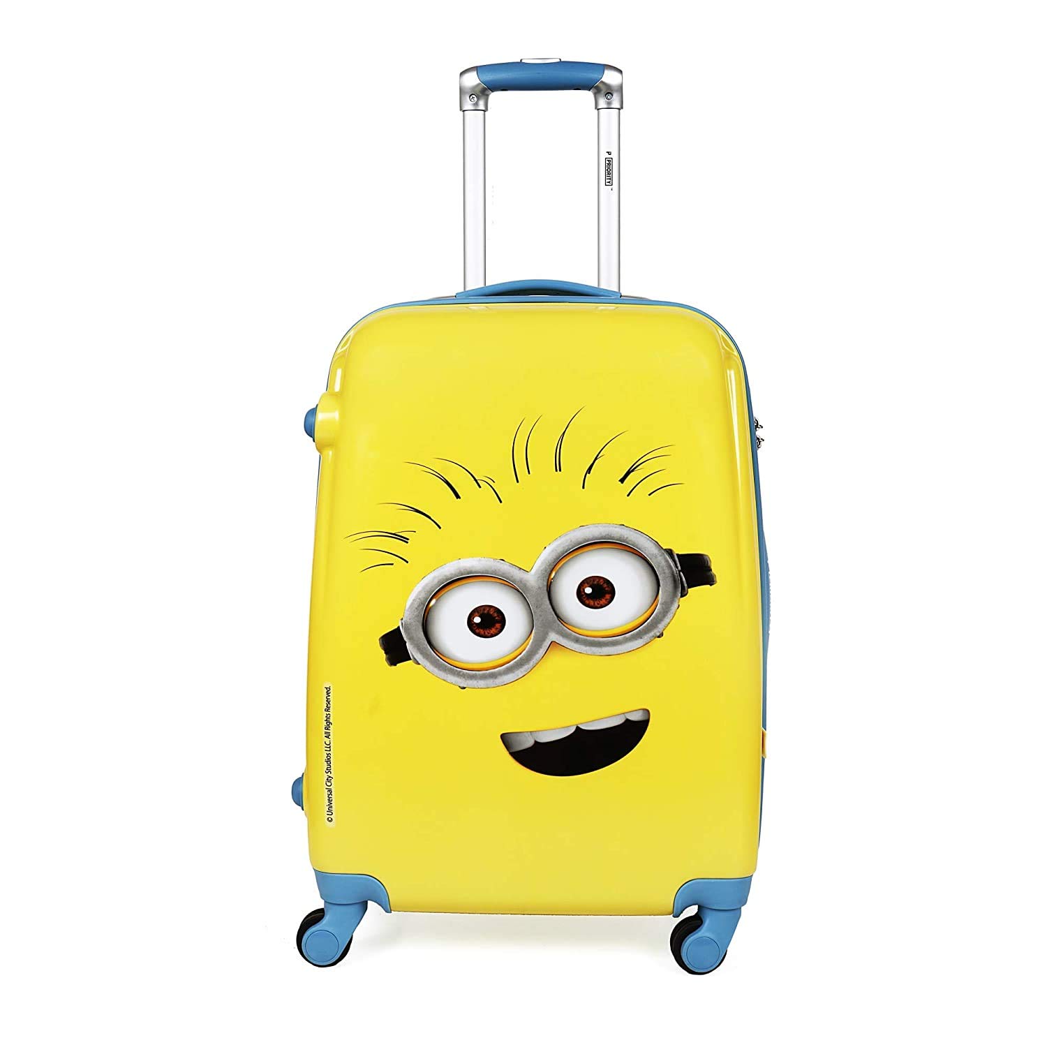 yellow hard luggage