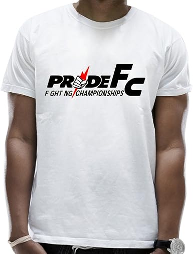 Amazon Com Nbs Men S Ufc Pride Fc Fighting Championships Logo White M T Shirt Clothing