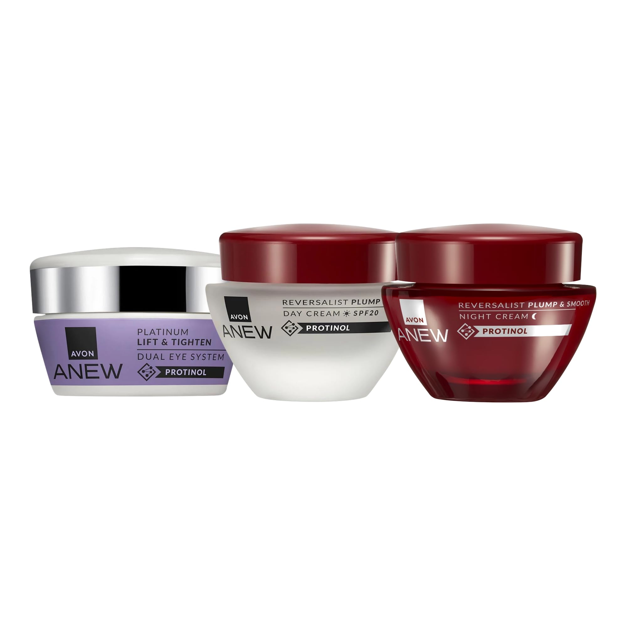 Avon Anew Reversalist Set, Day Cream 50ml + Night Cream 50ml + Eye Cream 20ml, Pack of 3, To Help Plump & Smooth, Ultimate Skincare Trio for Age 30+, Powered by Collagen, Cruelty Free — image 1