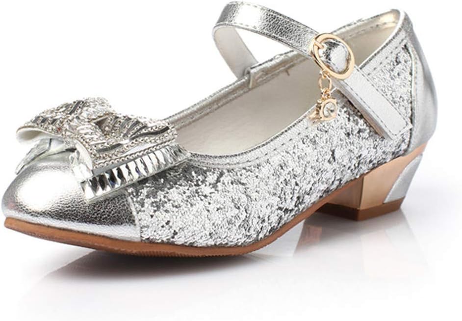 silver bow heels