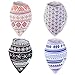 Baby Bandana Bib by Bambinio - Set of 4 Premium, High Absorption Drool Bibs - Unisex Design for Boys and Girls - Adjustable Size - Best Baby Shower Gift