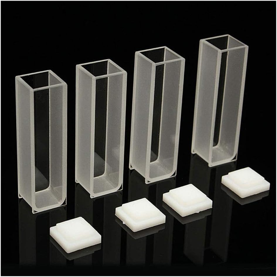 Finerplan 4Pcs Visible Cuvette Cell 3.5ml 10mm Quartz/Glass Spectrometer Micro Optical Spectrophotometer