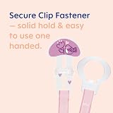 MAM Clip 2 Pack Soother Clips Fit All MAM Soothers Pink Strap view 3