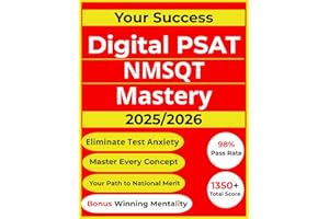 Digital PSAT Mastery 2025-26: Your All-Inclusive Prep Book to a Top Score. Eliminate test anxiety. Master every concept, ace the adaptive format, & get the National Merit Scholarship you deserve.